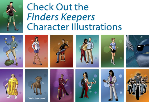 Finders Keepers Character Illustrations